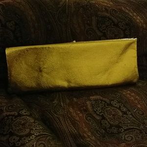 Vintage 1960's Henry Levine Gold Lame Clutch